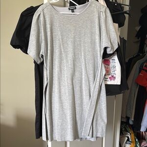 Express Heather Gray Short Sleeve Tee